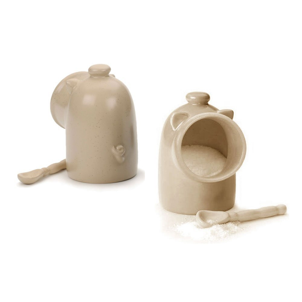 RSVP Stoneware Salt Pig with Tail - Thumbnail 2