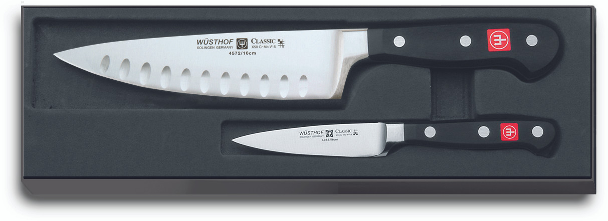 Wusthof Classic 3.5'' Paring Knife and 6'' Hollow Ground Chef's