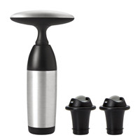 OXO SteeL Vacuum Wine Saver with Two Stoppers