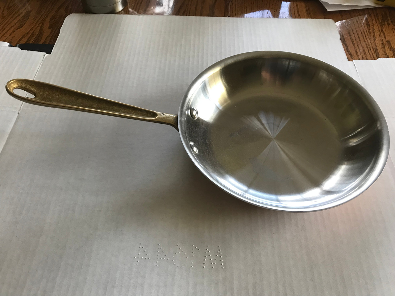 Emeril 8 All Clad Stainless Copper Core Skillet Wok pot French Chef Pan no  Lid