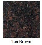 Tan Brown Granite 12"x12" Tile - Two Sides Bullnosed