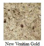 New Venetian Gold Granite 12"x12" Tile - Two Sides Bullnosed