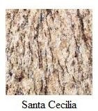 Santa Cecilia Granite 12"x12" Tile - Two Sides Bullnosed