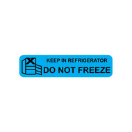 Keep In Refrigerator Do Not Freeze Label Blue with Black Print 500/roll