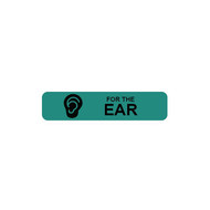 For The Ear Label Blue with Black Print 560/roll