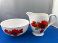 Autumn Poppy Cream & Sugar, 1 left
