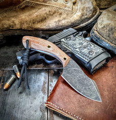 Smith & Sons Knife Company - APEX - Natural Micarta Handles - Darkened/Stonewashed D2 Steel Blade - NEW
