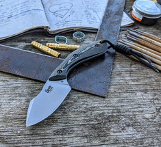 Smith & Sons Knife Company - APEX - Black Maple Richlite - Darkened/Stonewashed D2 Steel Blade - NEW