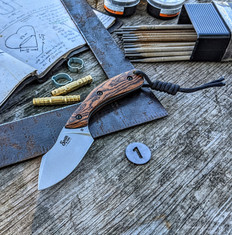 Smith & Sons Knife Company - APEX - Oiled Bocote Wood Handles -1 - Darkened/Stonewashed D2 Steel Blade - NEW