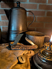 TITUSVILLE CUTLERY - Rooster Comb - Genuine Burnt Stag Handles-1 - Shadow Pattern-1095 High Carbon Steel Blades -NEW !!