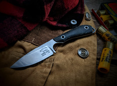 White River Knives - M1 Caper- Black Burlap Micarta Handles - CPM S35VN Steel Blade - NEW