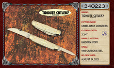 GEC-Tidioute - Camel Back Congress - Unicorn Ivory Acrylic Handles- NIT