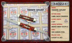  GEC-Tidioute - Camel Back Congress - Smoked Amber Texcrylic Handles- NIT