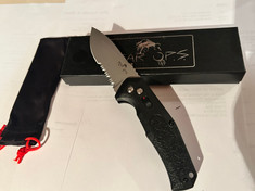 BEAR OPS - BOLD ACTION VI - 14C28N Skandvik Steel Blade - BEAD BLASTED FINISH BLADE - BLACK ZYTEL HANDLES - NEW