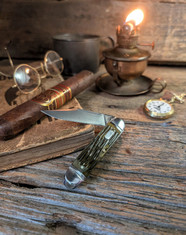 RoseCraft - BIRCHFIELD CAMP JACK -  Green Jig Bone Handles - NEW RELEASE !!!