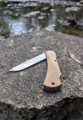 White River Knives/Smith & Sons Knife Company Partnership -NEW  MudBug  - Natural Linen Micarta Handles- New Magna Cut Steel Blade!!!!NEW RELEASE