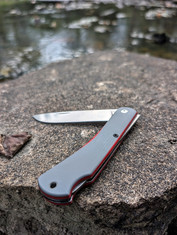 White River Knives/Smith & Sons Knife Company Partnership -NEW  MudBug  - Gray G10 w/Red Liners  Handles- New Magna Cut Steel Blade!!!!NEW RELEASE