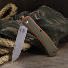 White River Knives/Smith & Sons Knife Company Partnership -NEW  MudBug  - Green G10 W/Orange Liners  Handles- New Magna Cut Steel Blade!!!!NEW RELEASE