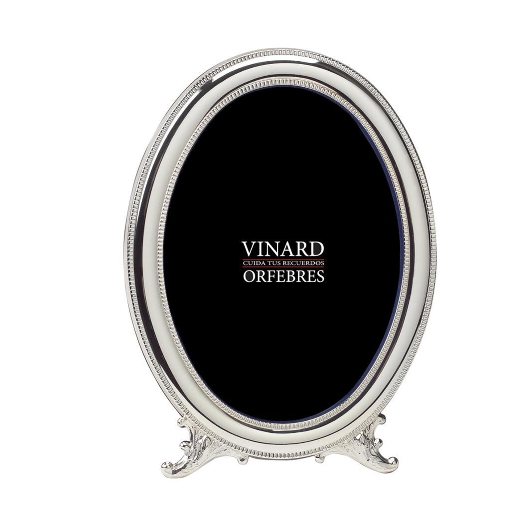 VINARD Sterling Silver Beaded Oval 4x6 Picture Frame Cunill America