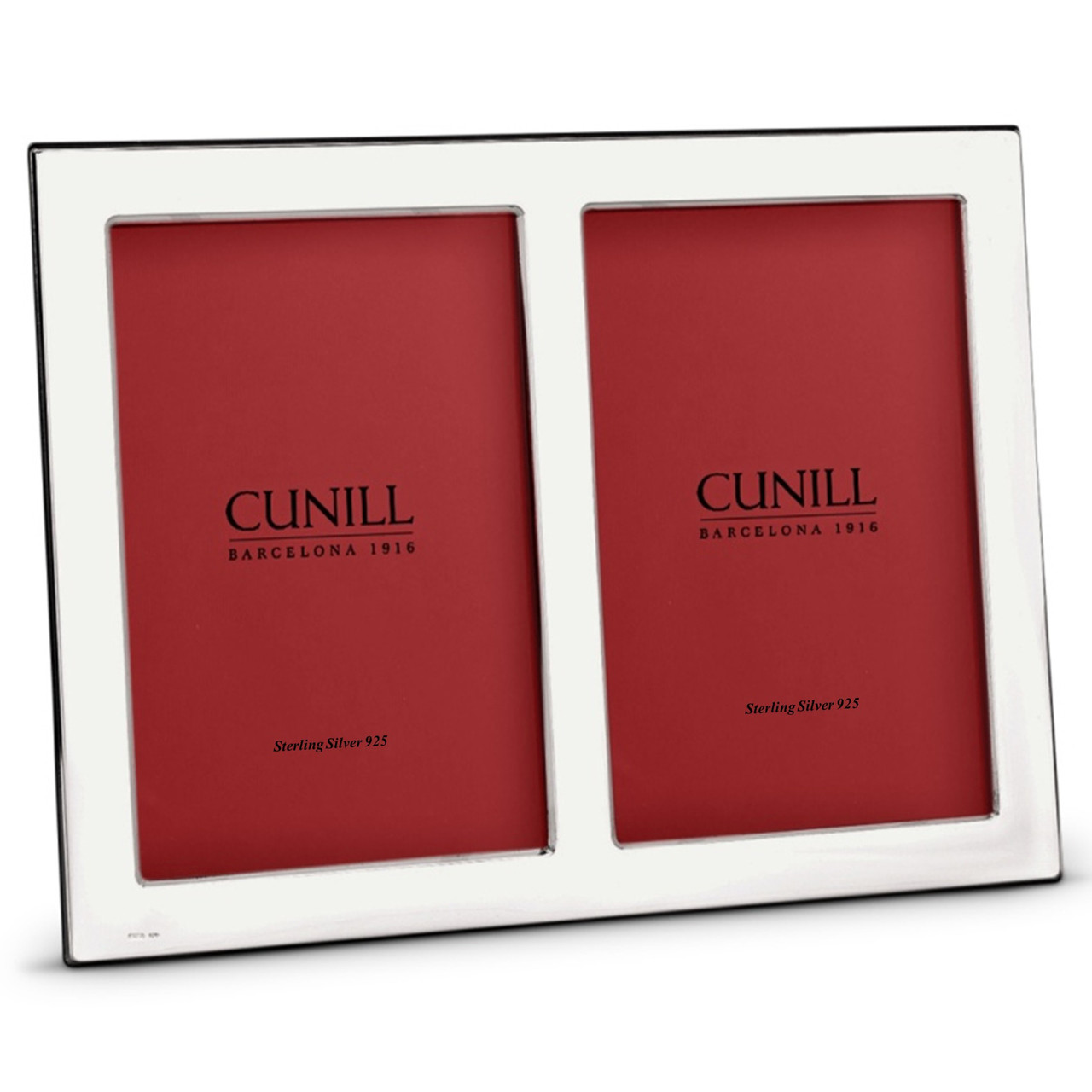 CUNILL Sterling Silver Plain Double 2x3 Picture Frame - Cunill America