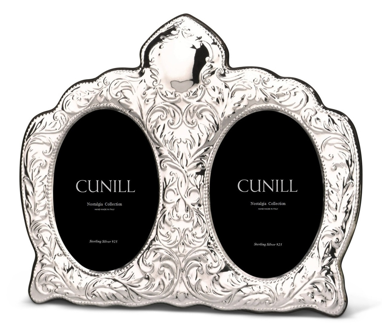 CUNILL Sterling Silver Imperial Double Oval 3.5x5 Nostalgia Picture Frame Cunill America