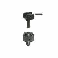 Universal Adapter Mounting Hardware. Fits the Versa-pod 150-100 Universal mounting adapter, standard model. This hardware kit includes the "U"-shaped bracket and pin, with Knurled mounting nut. It comes with the standard Uncle Mikes style sling swivel on the bottom.
