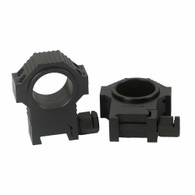 USTS® - Standard Width 4140 Steel Scope Rings, 30mm  w/1" Inserts - 1.270" High Profile - Ribbed (660-XCC)