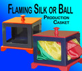 Jumbo Flaming Silk and Ball Casket - Device for Magic Tricks