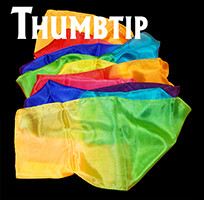 FREE SHIP Thumb Tip Silk Streamer For Magic Tricks 1" X 68" rainbow colored 