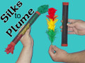 Silks to Flowers (Plume) Magic Trick with 3 Silks