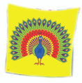 18 Inch Peacock Design Silk