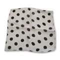 6" Spotted Silk (White with Black Dots)