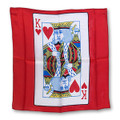 18 Inch King of Hearts Card Silk with Red Background