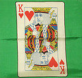 18 Inch King of Hearts Silk with Green Background