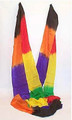 6 Inch by 20 Feet Multicolor Silk Streamer