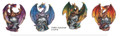 GSC71453 - 3" Mini-Dragon 4-piece Set