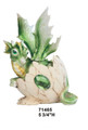 GSC71465 - 5" Green Dragon with Crystal in Egg Shell