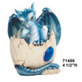 GSC71466 - 4" Blue Dragon with Crystal in Egg Shell