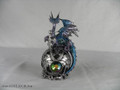 GSC71508 - 6" Blue Dragon w sword on LED Celtic Knot Globe