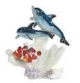 GSC90114 - 8" Blue Dolphin and Clownfish on Coral