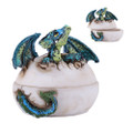 PT11174 - 2.75" Blue Dragon Hatchling Egg Trinket Box