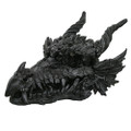 PT11297 - 18.125" Large Black Dragon Skull