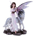 PT11629 - 10.5" Fairy in Purple with Wolf