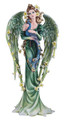 GSC91976 - 21.5" Large Green Angel Fairy with Peacock