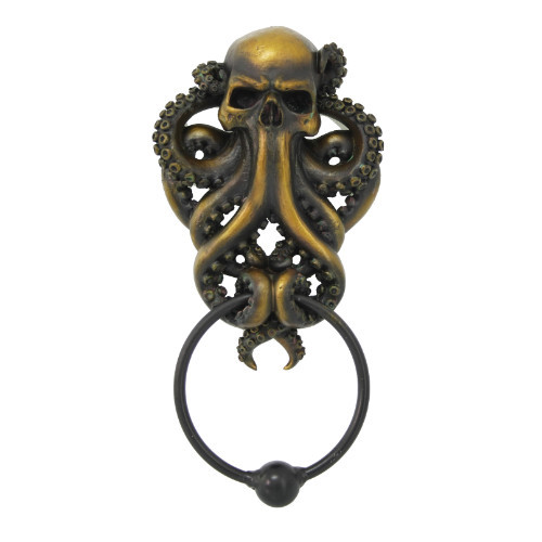 Pt11924 9 25 Octopus Skull Door Knocker Saurian Empire