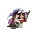 PT11934 - 8.75" Small Fairy Resting on Toadstool