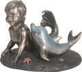 Y8747 - 2.75" Bronze-finish Merbaby and Dolphin