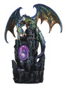 GSC71788 - 13.50" Purple and Green Dragon with Castle LED