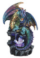 GSC71776 - 6.25" Blue and Green Dragon with Crystals