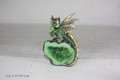 GSC71814 - 4" Green Dragon on Crystal
